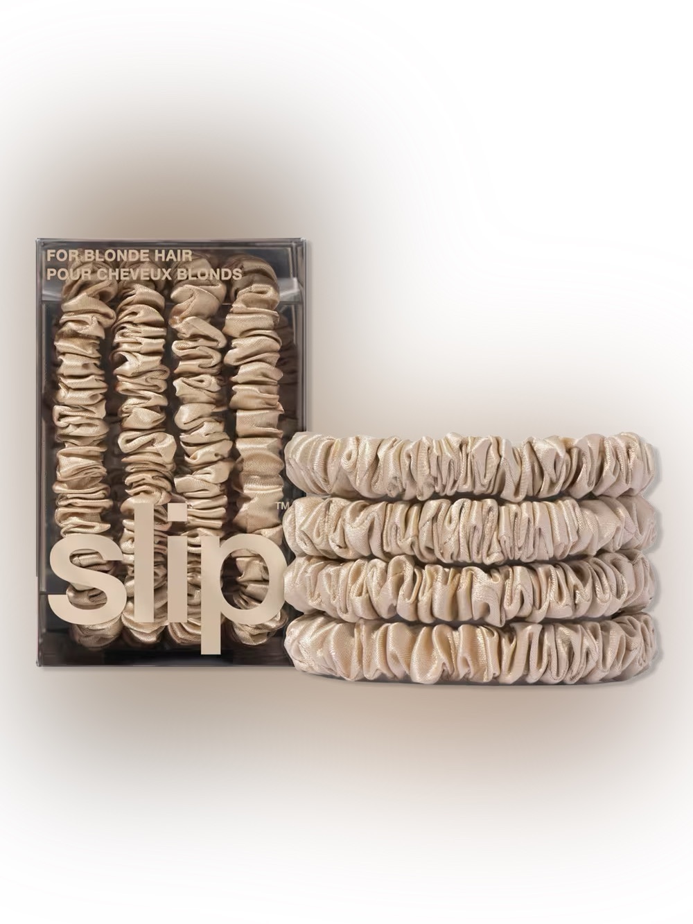Slip Pure Silk Skinny Scrunchies 4pc Set- Blonde